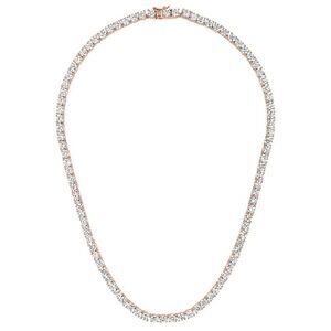 Genevive 14K Rose Gold Vermeil Cz Necklace, No Color
